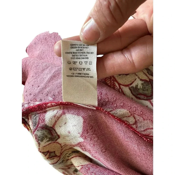 Free People Lovely Day Red Tie Front Tunic Mini Dress Size M - Picture 7 of 11